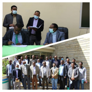 Office of Vice President for Research Affairs organized a grant agreement signing ceremony for 2021/22 Haramaya University Grand Challenge Research Grantwinners on December 14, 2021 at Main Campus Resource Center