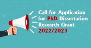 Read more about the article Call for Application for PhD Dissertation Research Grant 2022/2023